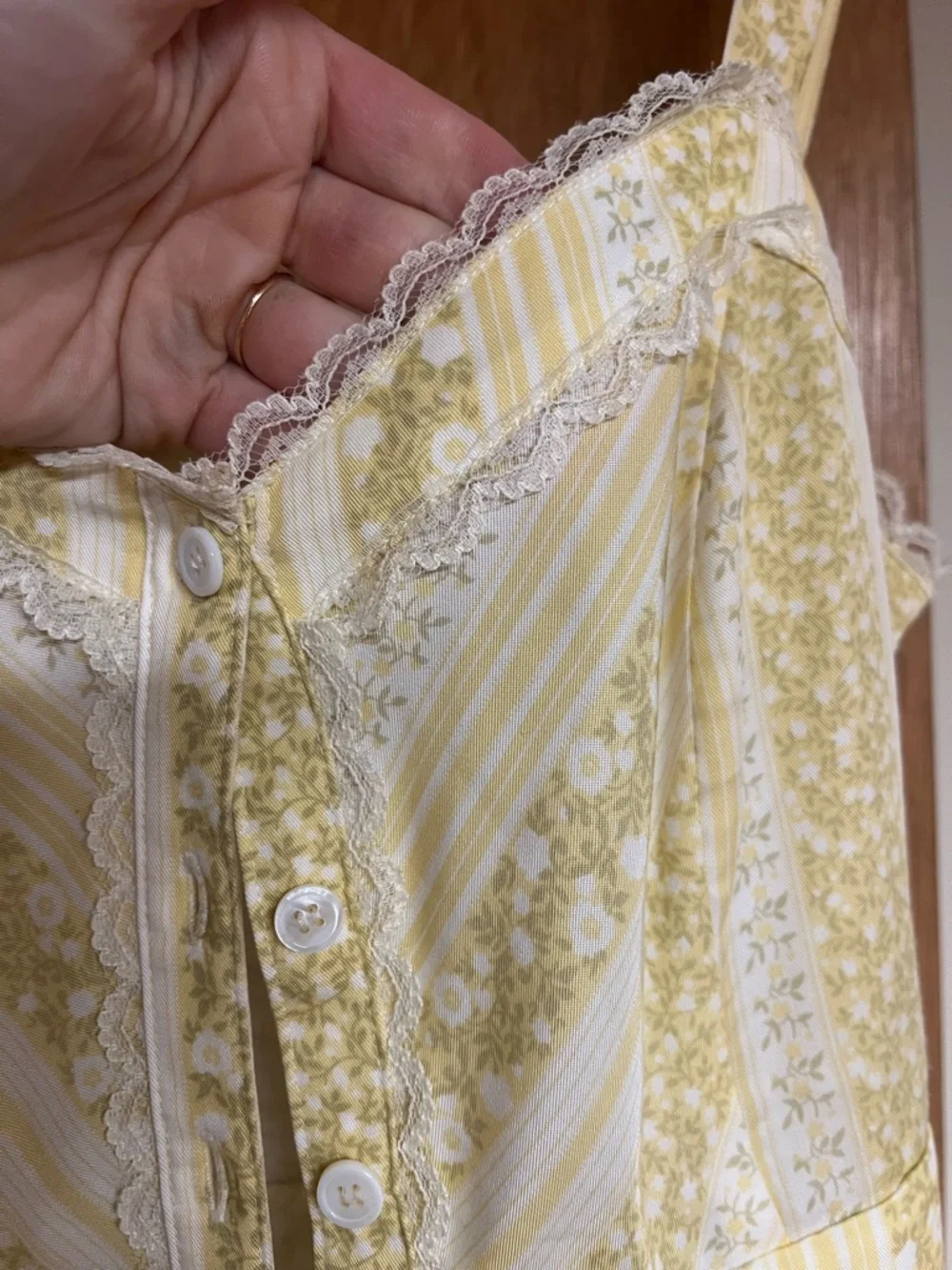 Reformation Yellow and White Striped Button-Front Sundress - Picture 2 of 4